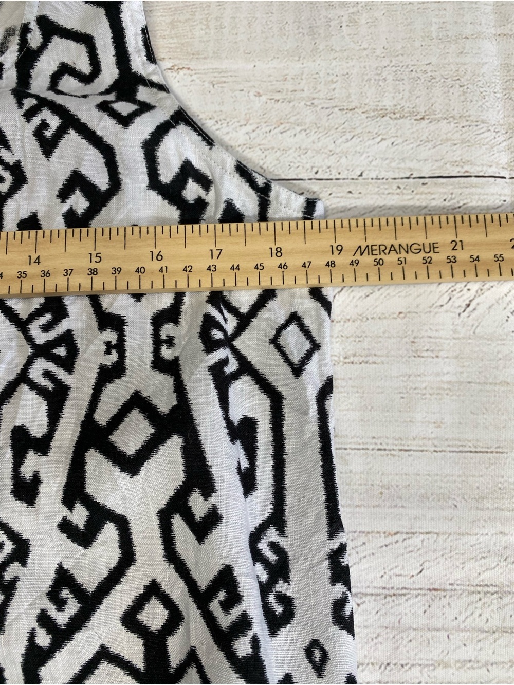 J. Jill Black and White Abstract Linen-Blend Dress Petite Small - Picture 10 of 16